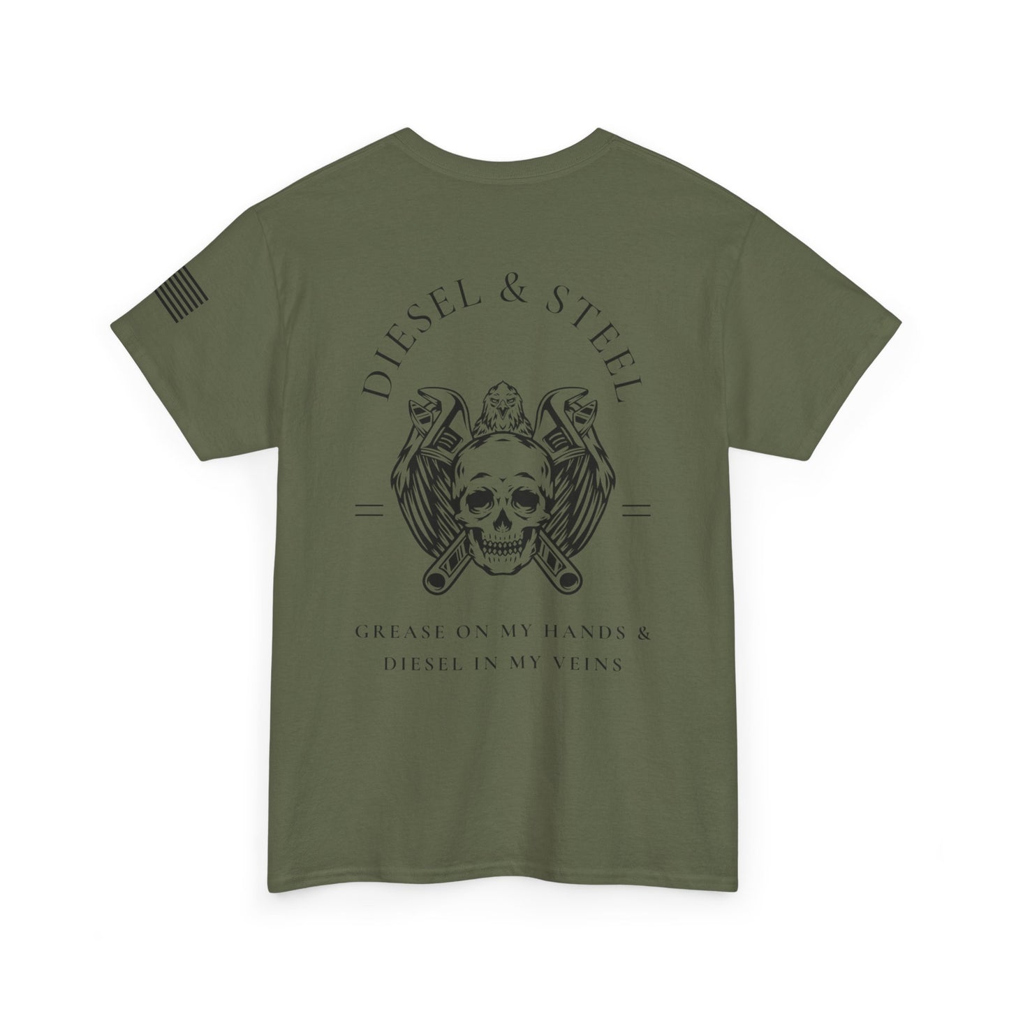 Diesel & Steel Skull Graphic T-Shirt - Unisex Heavy Cotton Tee