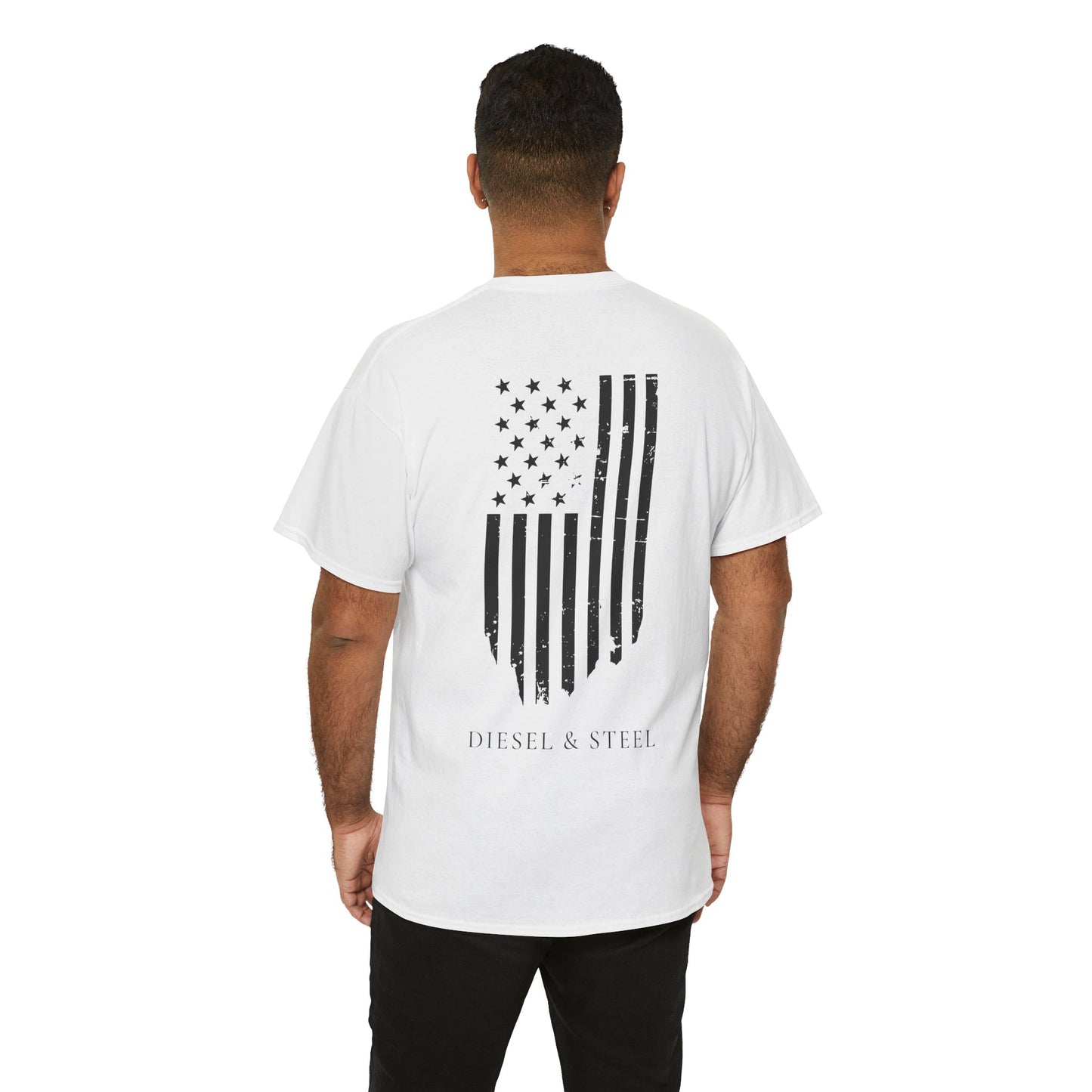 Diesel & Steel American Flag Tee - Unisex Heavy Cotton T-Shirt