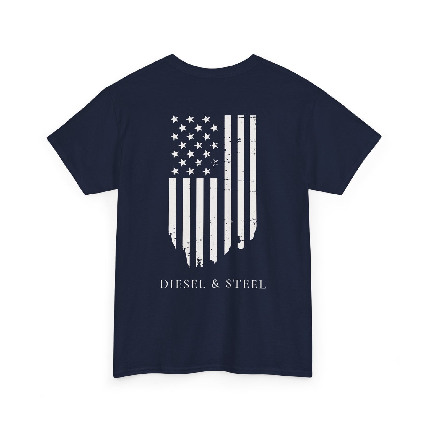 Diesel & Steel American Flag Tee - Unisex Heavy Cotton T-Shirt