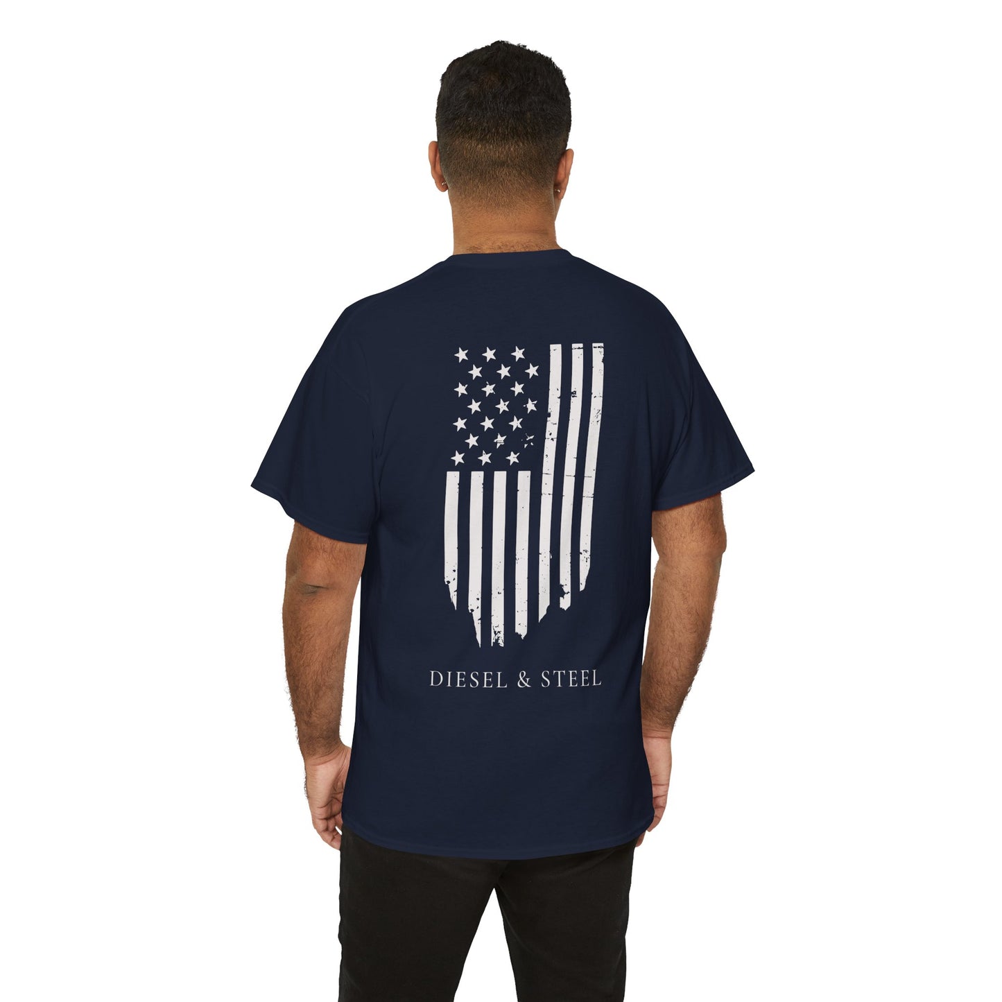 Diesel & Steel American Flag Tee - Unisex Heavy Cotton T-Shirt