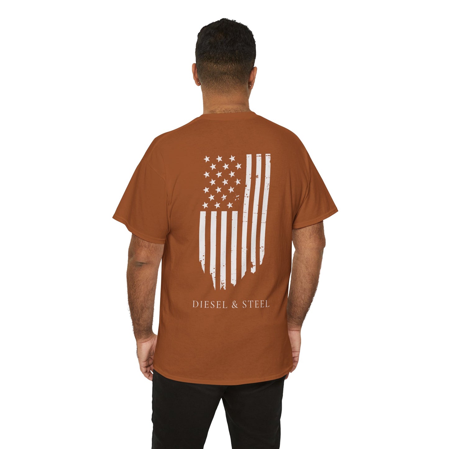 Diesel & Steel American Flag Tee - Unisex Heavy Cotton T-Shirt