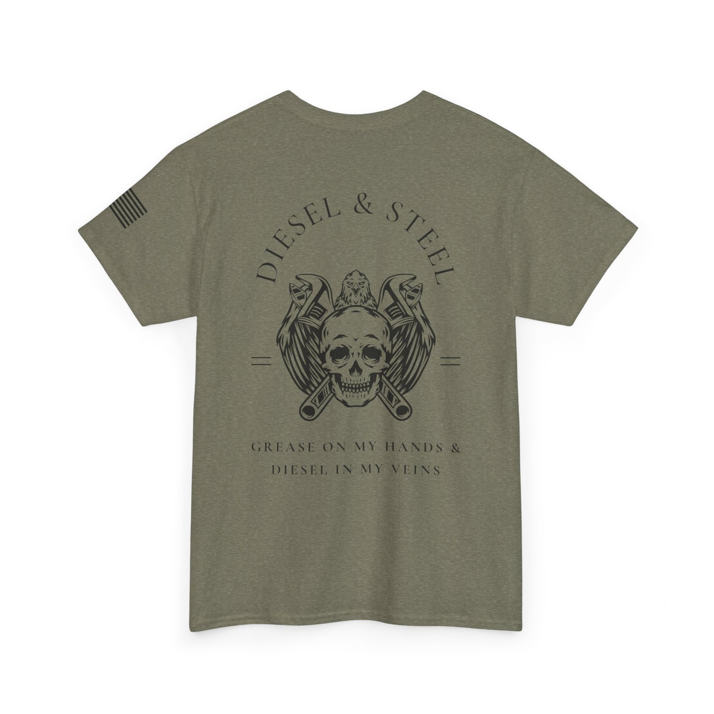Diesel & Steel Skull Graphic T-Shirt - Unisex Heavy Cotton Tee