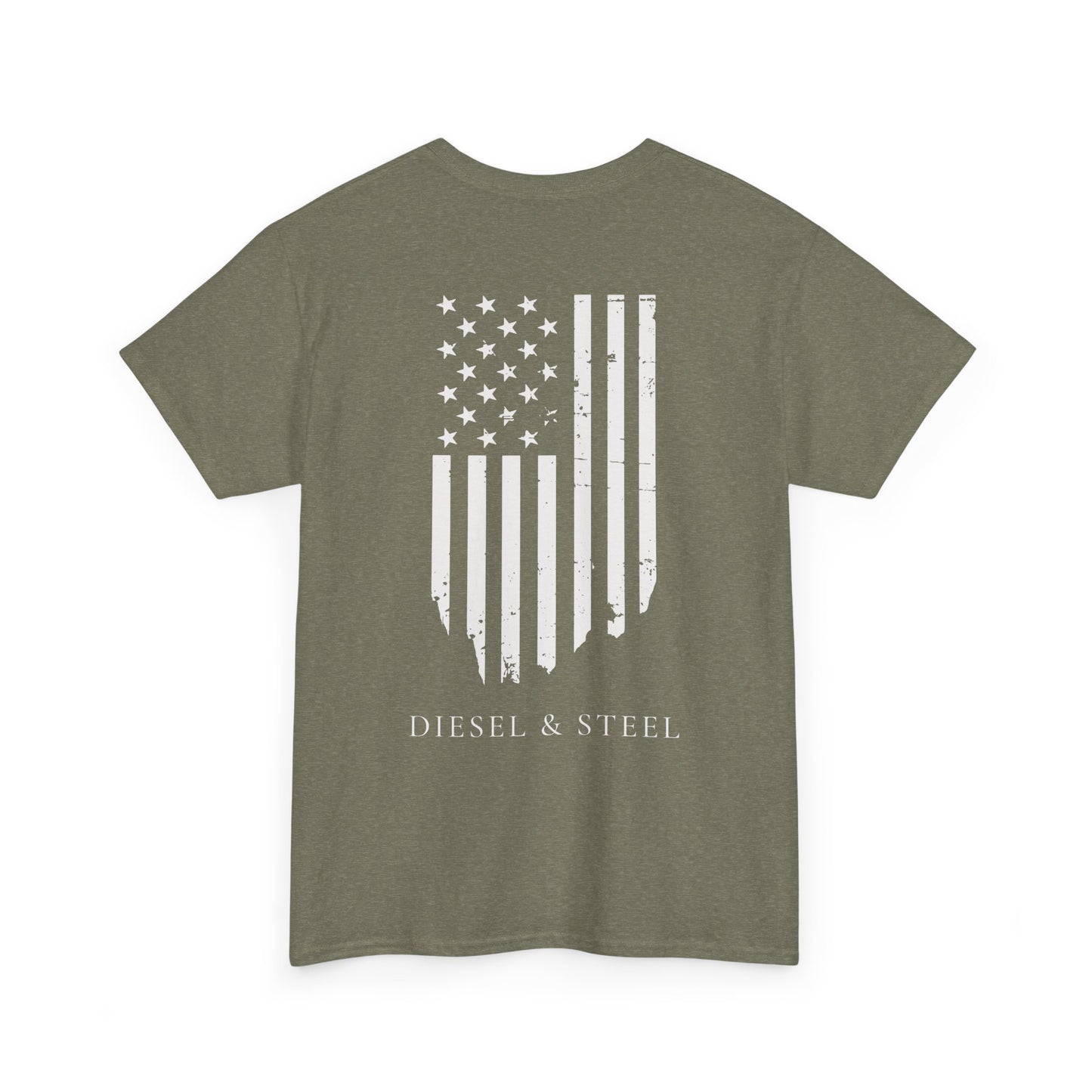 Diesel & Steel American Flag Tee - Unisex Heavy Cotton T-Shirt