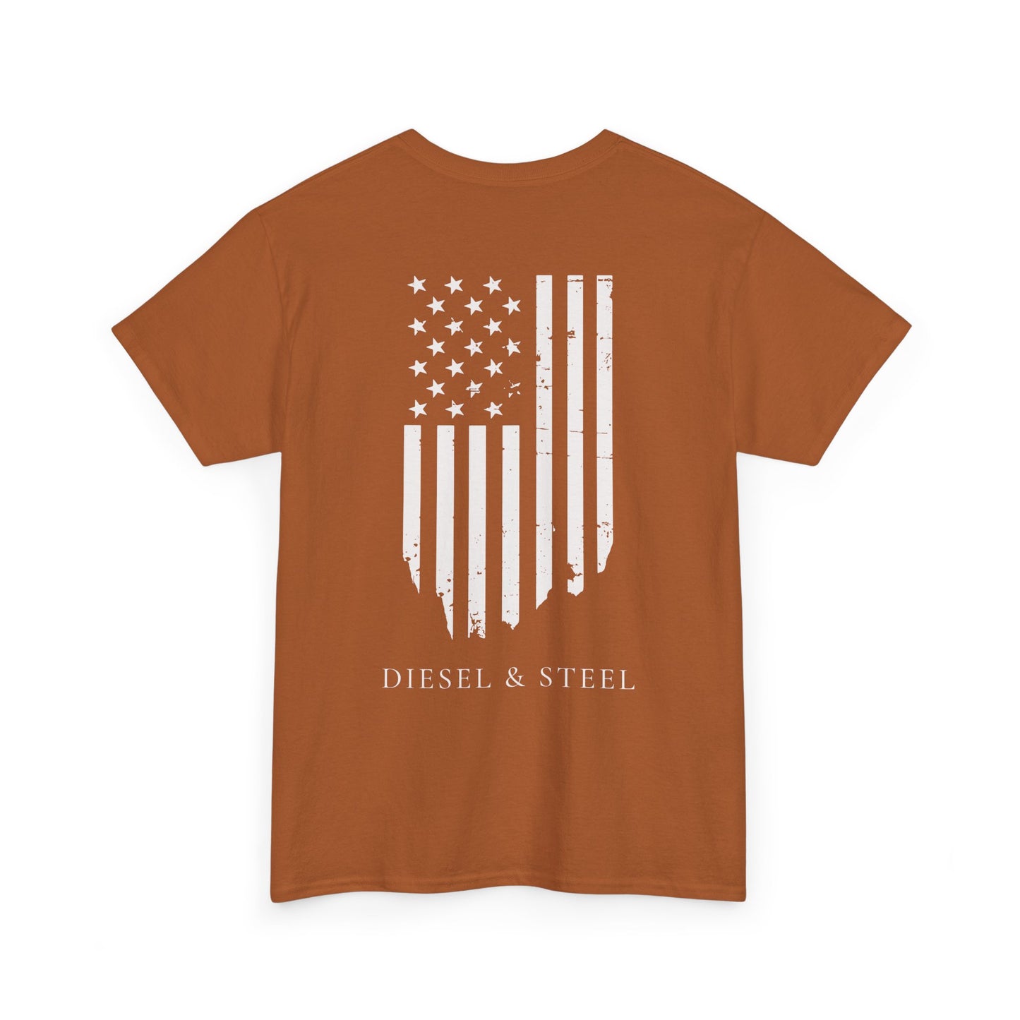 Diesel & Steel American Flag Tee - Unisex Heavy Cotton T-Shirt