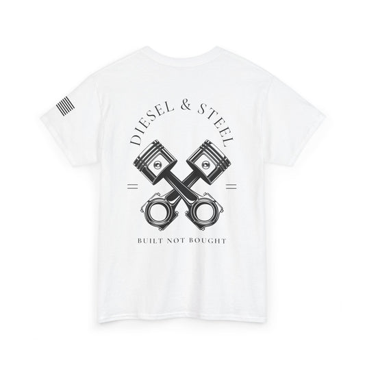 Diesel & Steel Graphic Tee - Built Not Bought Unisex Cotton Shirt