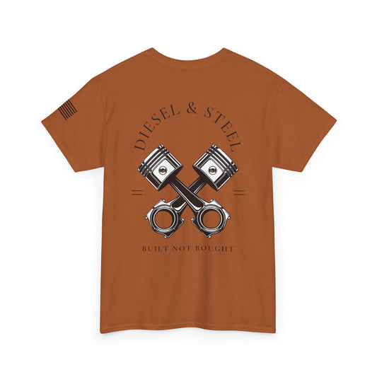 Diesel & Steel Graphic Tee - Built Not Bought Unisex Cotton Shirt